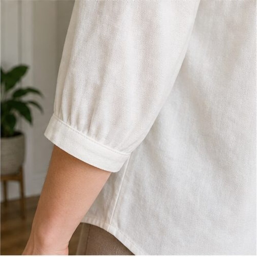 Ivory Lace Trim Top - Picture 5 of 6